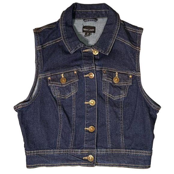 New Look Jean button up vest SIZE MEDIUM - Picture 4 of 6